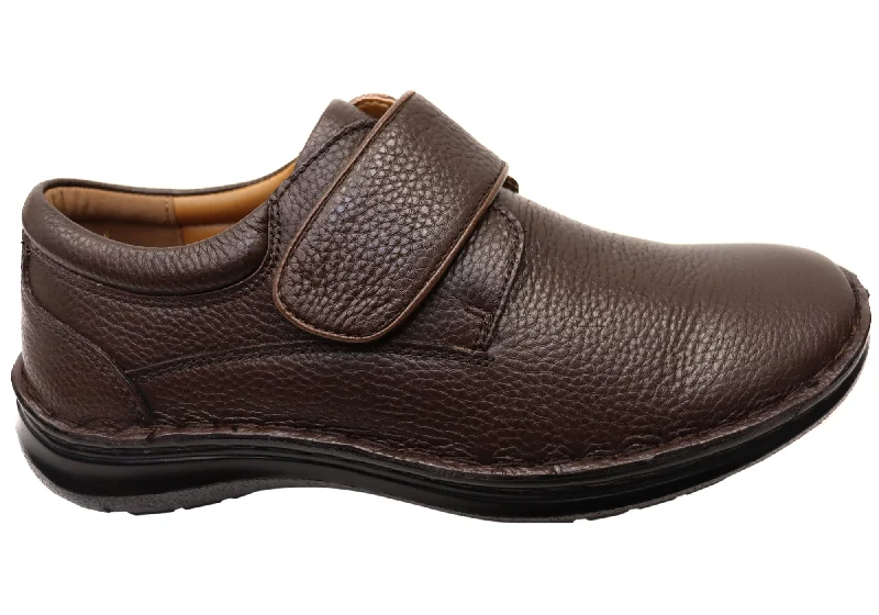 men’s formal shoes with comfortable sole-Hush Puppies Bloke Mens Comfortable Leather Triple Wide Fit Shoes