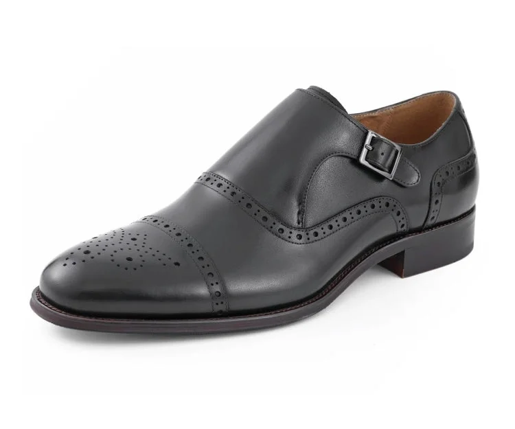 leather dress shoes for business professionals-AG416 Black