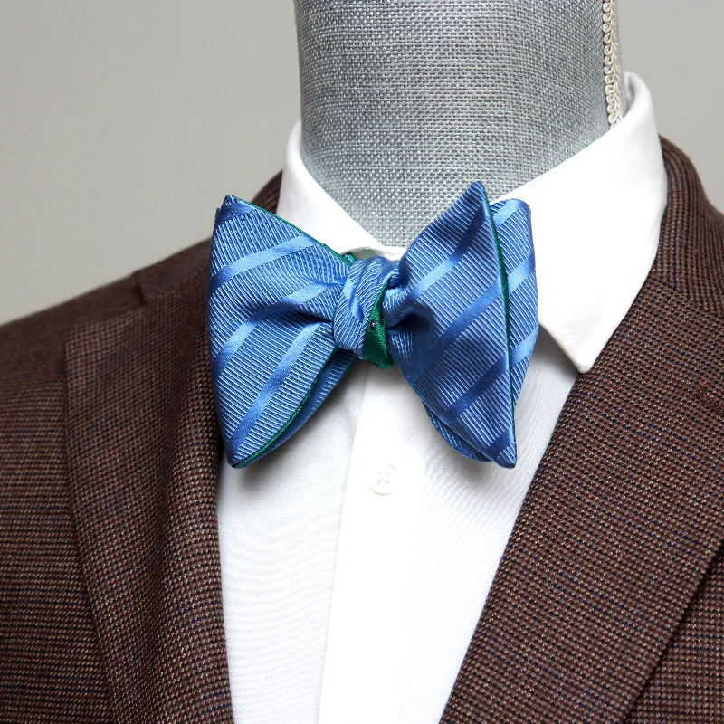 Stylish men's tie with striped patterns for office wear-Big Butterfly Reversible Silk Bow Tie