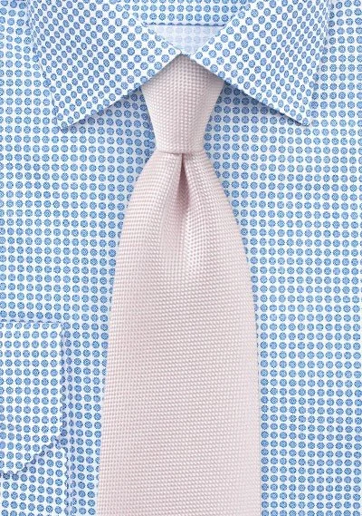 Men's silk tie for Christmas dinner-Blush MicroTexture Necktie