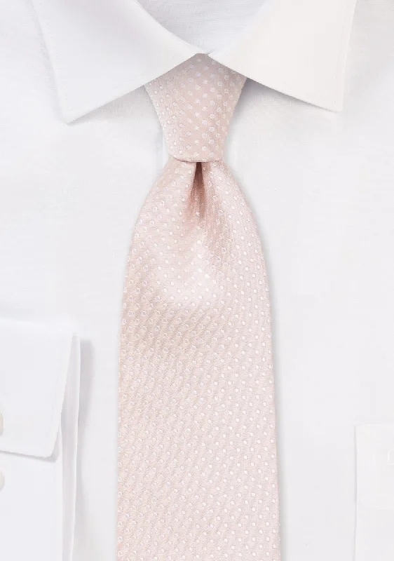 Men's tie for trendy office looks-Blush Pink Pin Dot Necktie