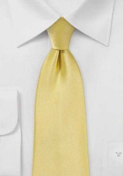 Men's silk tie for Christmas dinner-Butter Solid Necktie