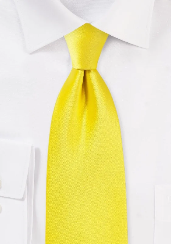 Best men's tie for summer events-Canary Solid Necktie