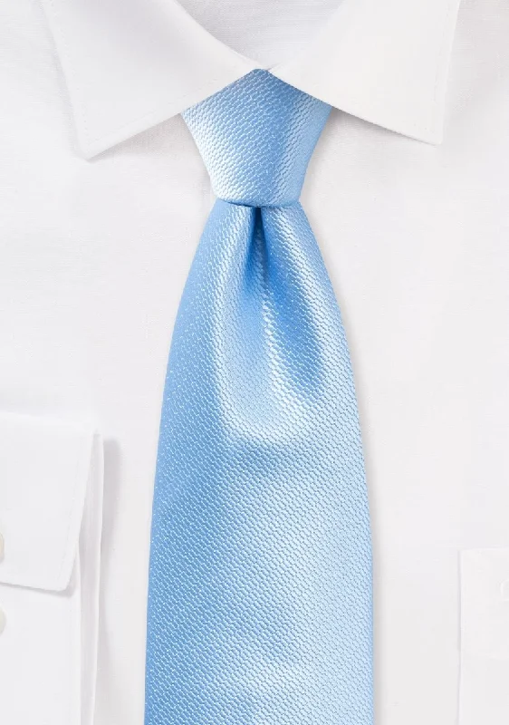 Best men's tie for a family celebration-Capri Blue Small Texture Necktie