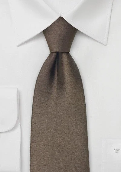 Men's tie with luxurious patterns for special events-Chestnut Solid Necktie