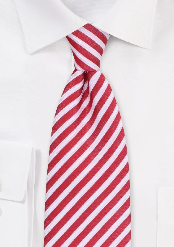 Best tie for men's professional look-Cranberry Summer Striped Necktie