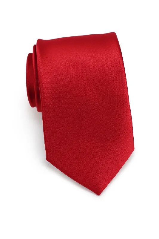 Classic men's tie for business attire-Crimson Solid Necktie