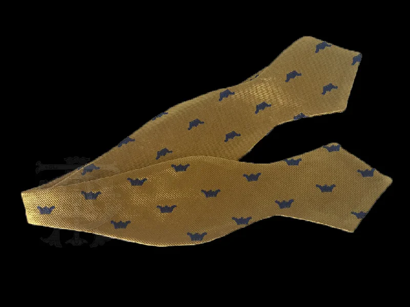 Men's tie with minimalistic checks for office wear-Crowned Martyrs Masonic Bowtie