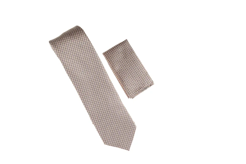 Best men's tie for a corporate look-Silver, Gray, and Baby Blue Designed Necktie with Matching Pocket Square WTH-A117