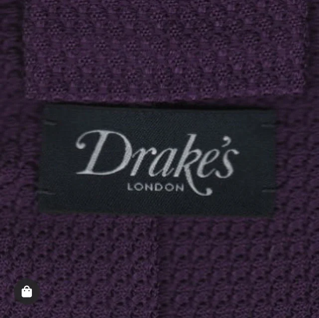 Designer men's tie for office wear-Drake’s London tie