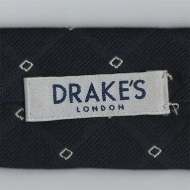 Men's tie with subtle dots and lines design-Drake’s London tie