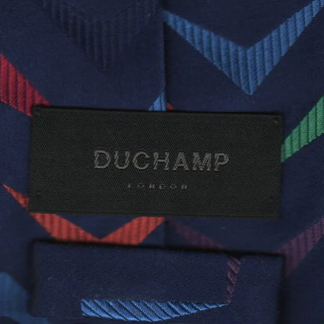 Men's tie with modern stripes for interviews-Duchamp tie