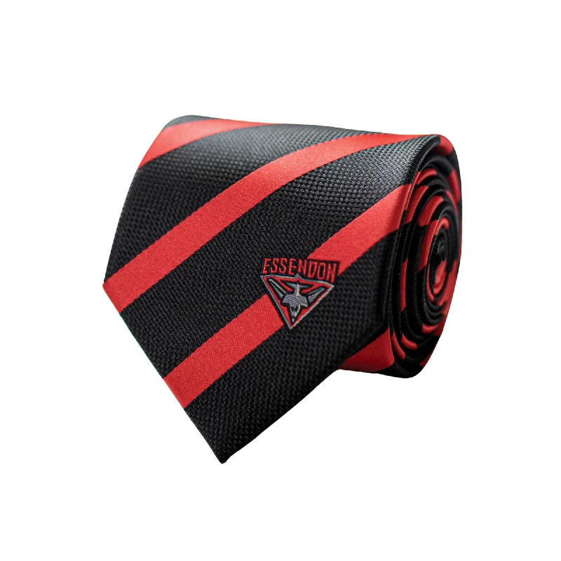 Best men's tie with classic stripes for business attire-Essendon AFL Microfibre Tie