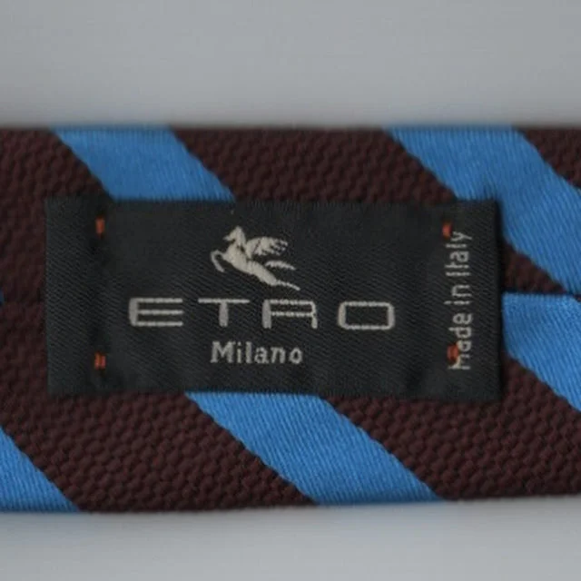 Designer men's tie with sharp stripes-Etro tie