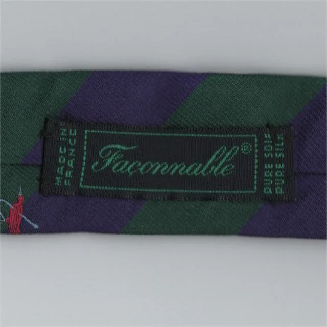 Men's tie with intricate checks for business wear-Façonnable tie