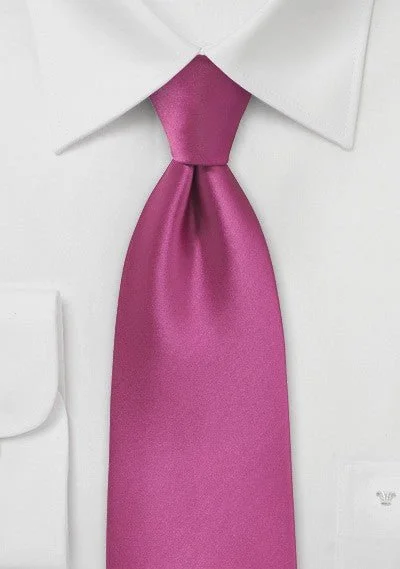 Designer men's tie for premium corporate meetings-Fuchsia Solid Necktie