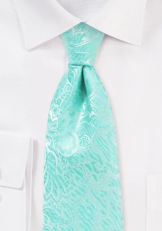 Classic men's tie for a polished, professional appearance-Glacier Floral Paisley Necktie