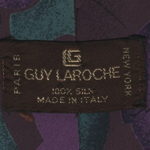 Elegant men's tie with embroidered details-Guy Laroche tie