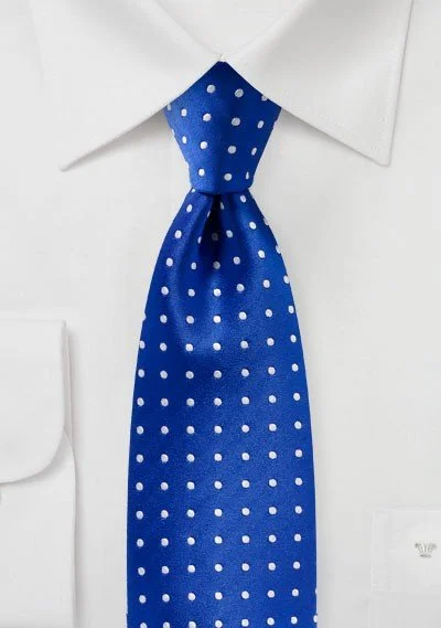 Men's tie with subtle dots and lines design-Horizon Blue Polka Dot Necktie