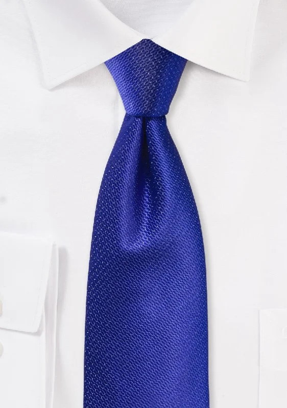 Men's silk tie with fine texture for business-Horizon Blue Small Texture Necktie