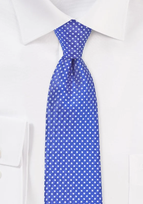 Men's tie with rich blue tones for events-Horizon Pin Dot Necktie