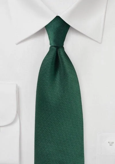 Men's tie for family holiday events-Hunter Green MicroTexture Necktie