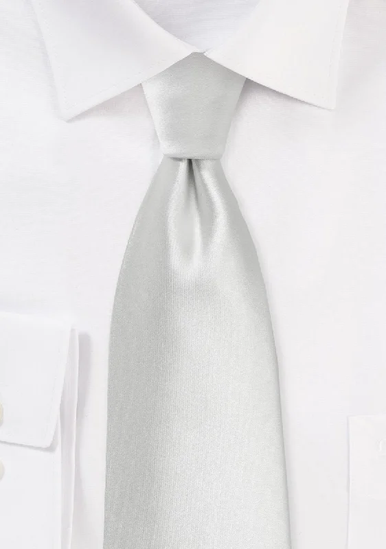 Elegant men's tie with intricate detailing for office wear-Ivory Solid Necktie