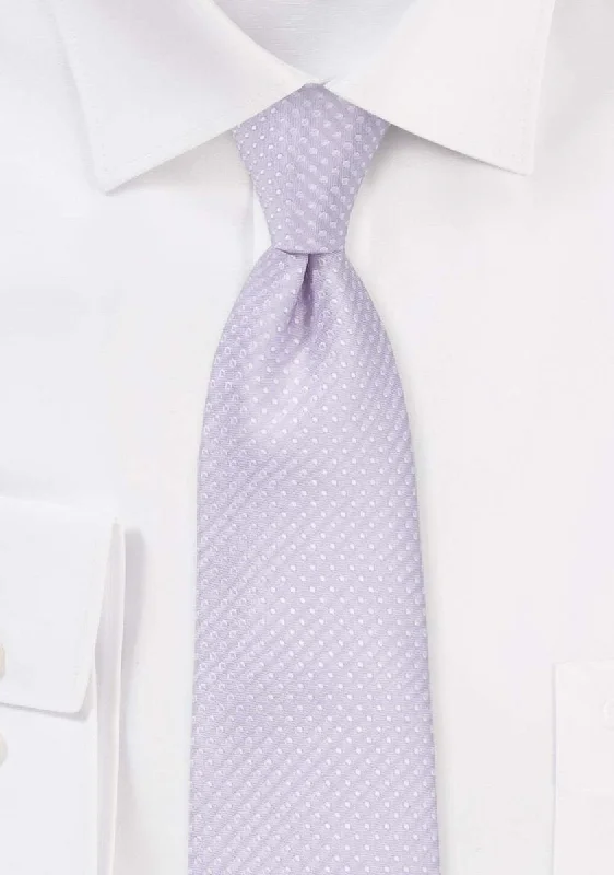 Men's tie for corporate formal functions-Lavender Pin Dot Necktie