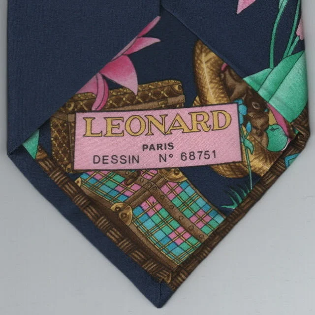 Men's tie with contrasting color blocks-Leonard tie