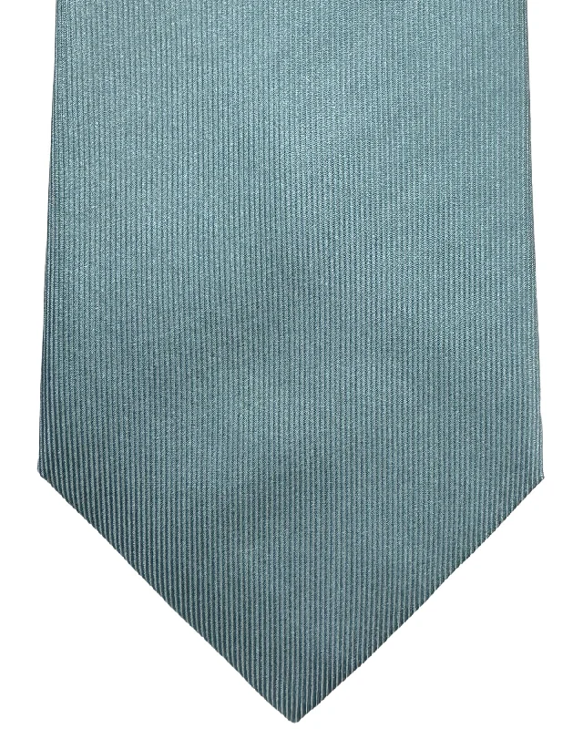 Classic men's tie for business attire-Luigi Borrelli Silk Tie Sky Blue Grosgrain SALE