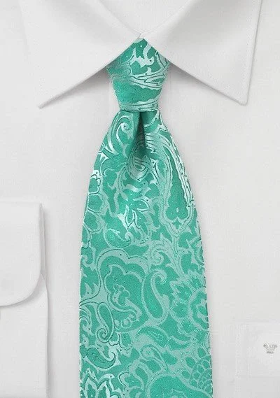 Best men's tie for a corporate look-Mermaid Floral Paisley Necktie