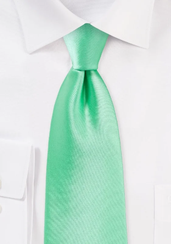 Men's tie for professional business attire-Mint Solid Necktie