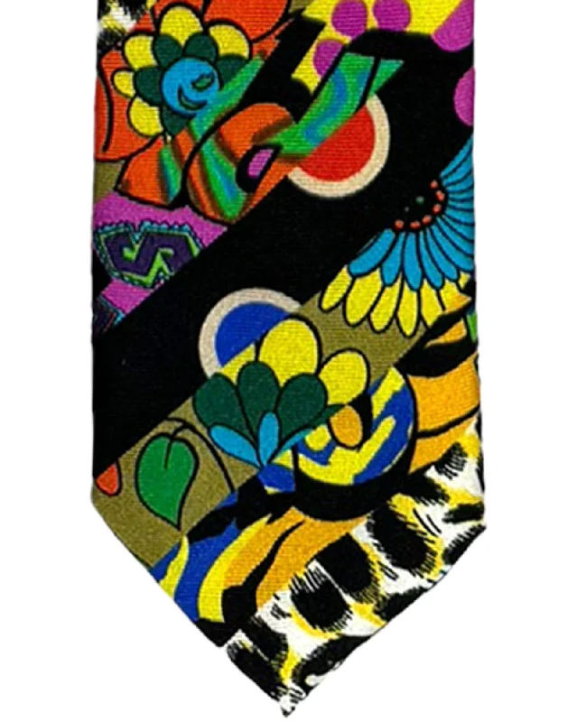 Men's tie with bold colors for corporate celebrations-Moschino Tie Novelty Stripes Design SALE