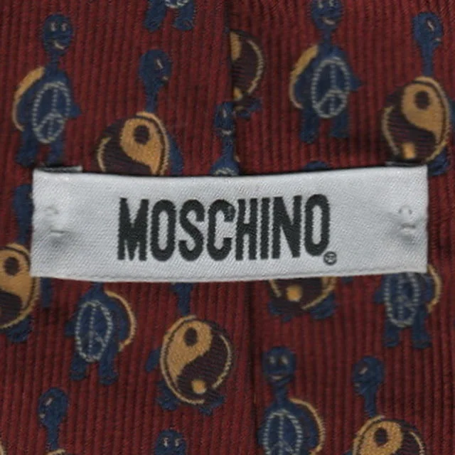 Elegant men's tie for corporate meetings-Moschino tie