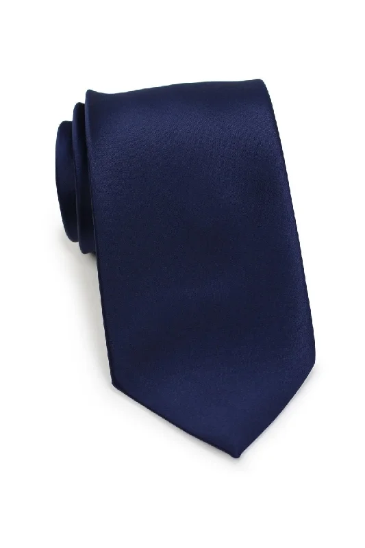 Men's tie for evening professional events-Navy Solid Necktie