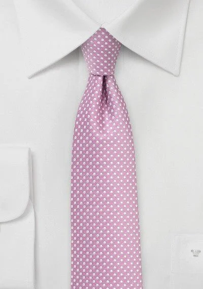 Best men's tie for sophisticated casual wear-Orchid Pin Dot Necktie