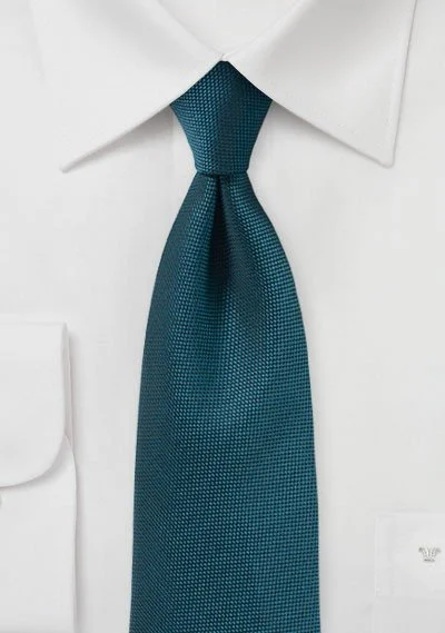 Stylish men's tie with deep color tones for formal occasions-Peacock Teal MicroTexture Necktie