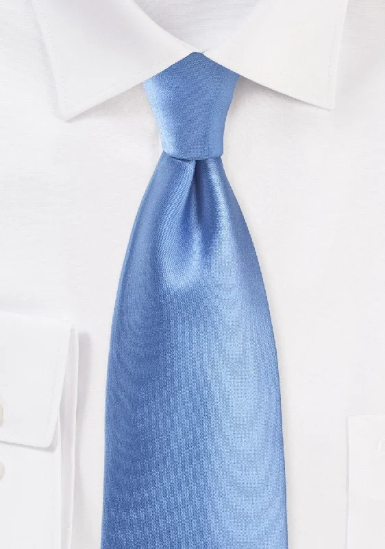 Men's tie with bold accents for formal meetings-Periwinkle Solid Necktie