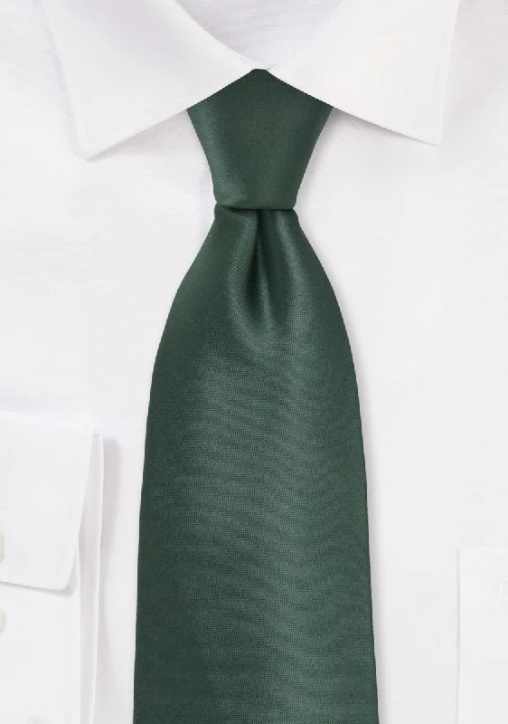 Men's tie with smooth satin finish-Pine Solid Necktie