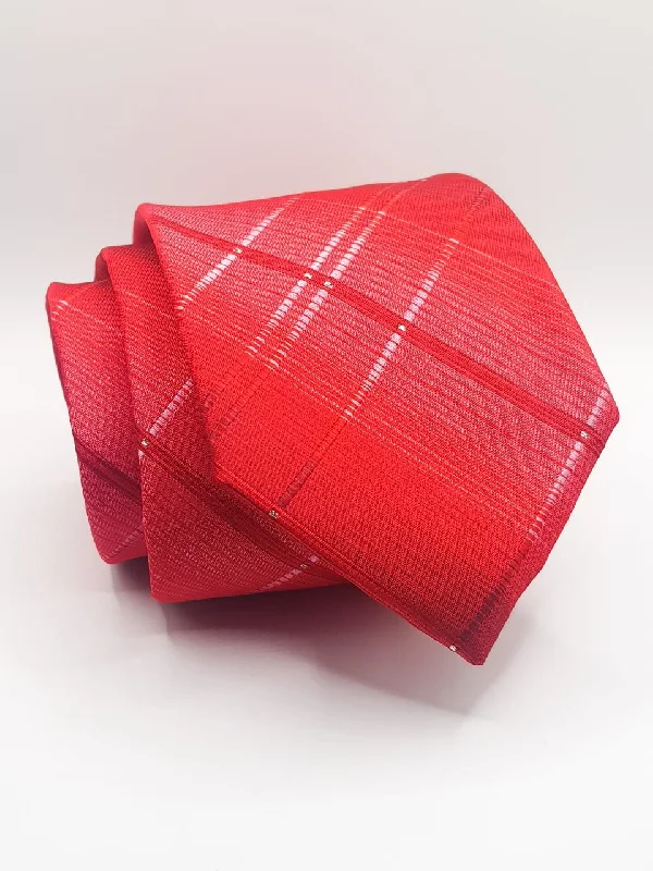 Men's tie with modern fabric for a luxurious feel-Red Pattern Tie