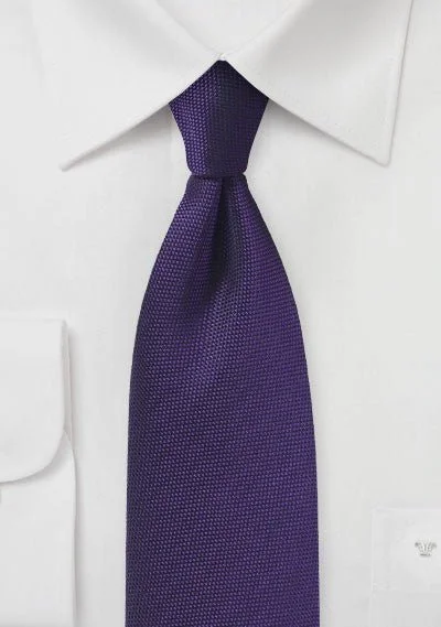 Designer men's tie for office wear-Regency Purple MicroTexture Necktie