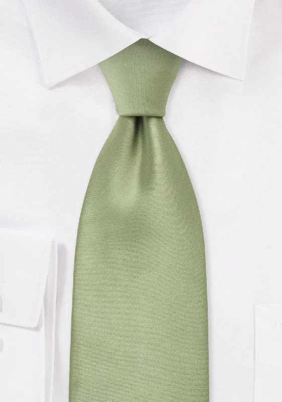 Best men's tie for wedding receptions-Sage Green Solid Necktie