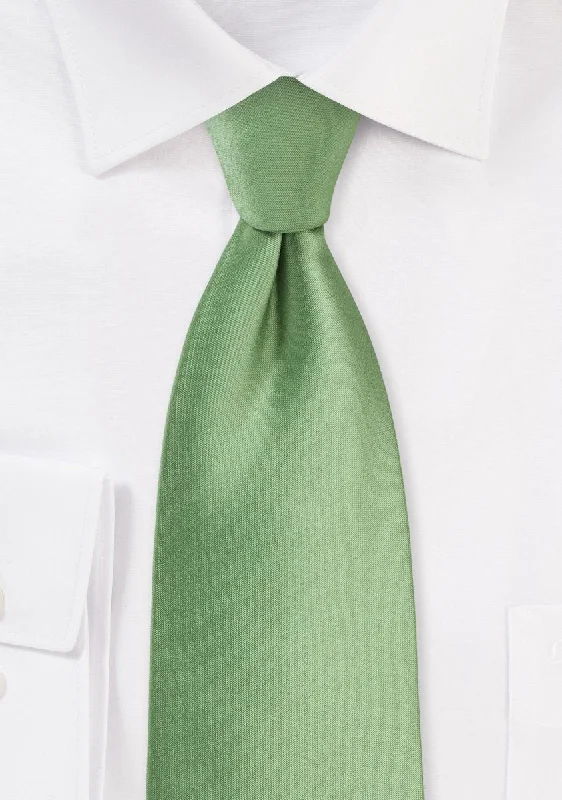 Best silk tie for men's business events-Sage Solid Necktie