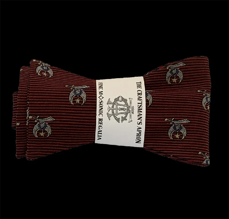 Stylish men's silk tie for evening functions-Shriner "Emblem" Bowtie