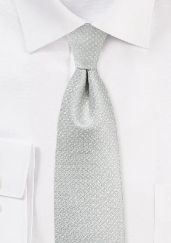 Men's tie for upscale dinner events-Silver Pin Dot Necktie