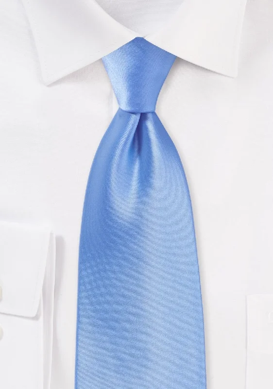 Stylish tie for office professionals with bold accents-Sky Blue Solid Necktie