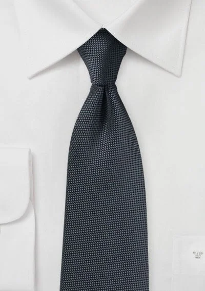 Stylish men's tie with striped patterns for office wear-Smoke Gray MicroTexture Necktie