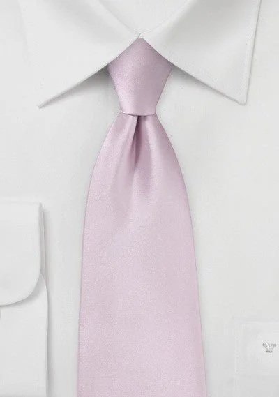 Best men's silk tie for formal business meetings-Soft-Lilac Solid Necktie