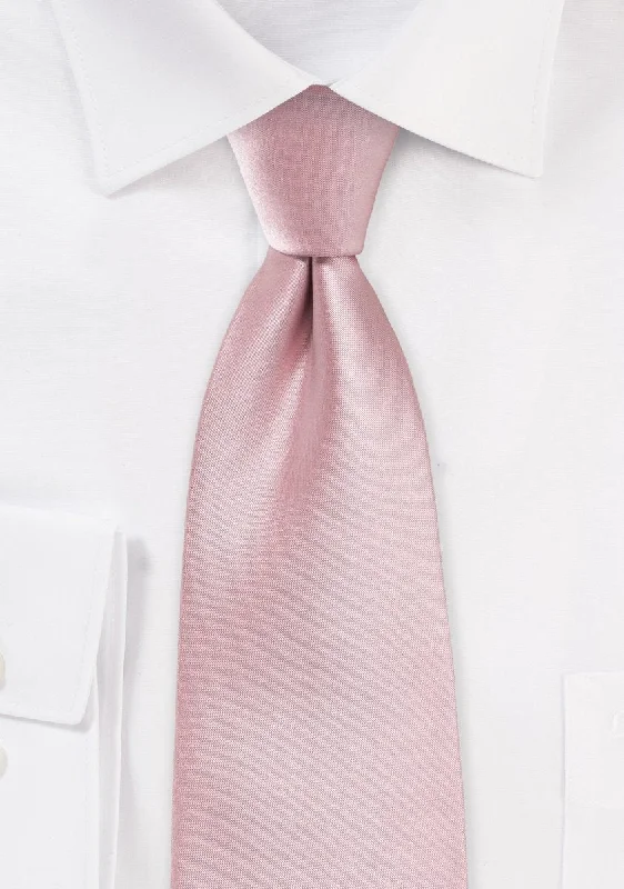 Best men's tie for evening gatherings-Soft Pink Solid Necktie