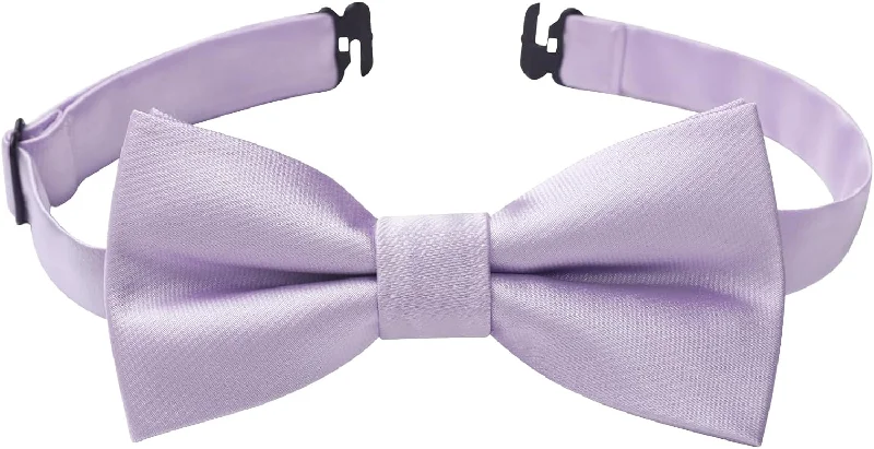 Best silk tie for men's business events-Solid Pre-Tied Bow Tie for Boy - PURPLE